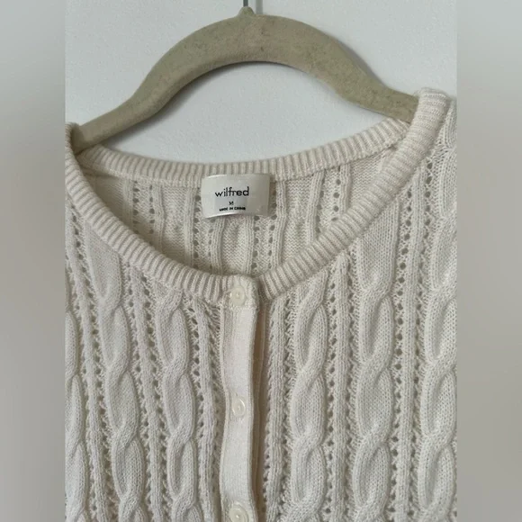 ARITZIA WILFRED Fey Cardigan in Color Oak sz M - Picture 8 of 10